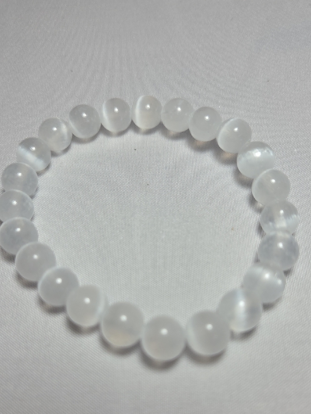 New Crystal Quartz Bead Stretch Bracelet - 10mm Beads